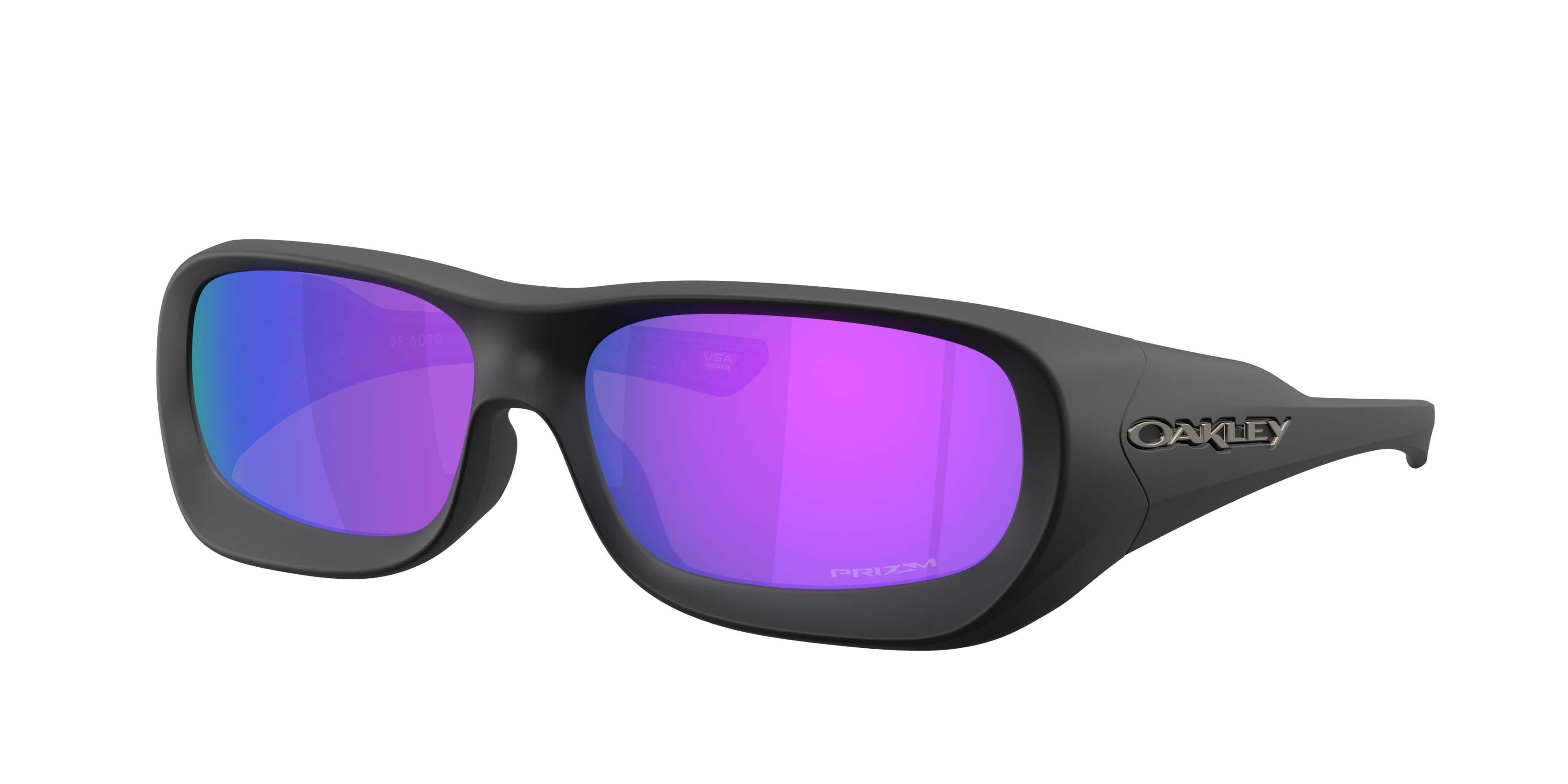 Oakley De Soto Prizm Violet Sunglasses - Black Suede - BLACK/PURPLE